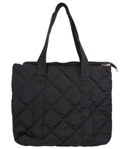 Quilted Tote Bag BA400261 BLACK